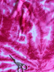 Load image into Gallery viewer, 2YD Fuchsia Tie Dye Spun Poly | Kayla's Destash