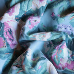 Load image into Gallery viewer, 3YD 20IN Palm Floral Satin | Kayla's Destash
