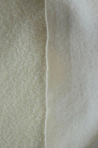 2YD PRECUT; Cream Wool Boucle/French Terry Knit | By The Half Yard