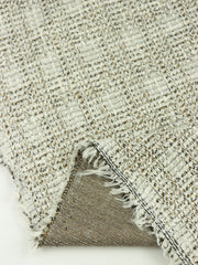 Load image into Gallery viewer, Mocha/White Tweed Boucle Jacquard Knit