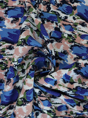 Load image into Gallery viewer, Tulip Garden (Blue) Rayon Crepe