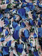 Load image into Gallery viewer, Tulip Garden (Blue) Rayon Crepe