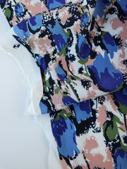 Load image into Gallery viewer, Tulip Garden (Blue) Rayon Crepe