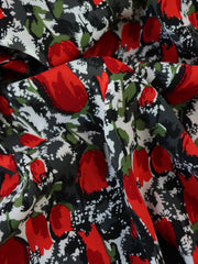 Load image into Gallery viewer, Tulip Garden (Red) Rayon Crepe