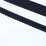 Load image into Gallery viewer, Black Plush Back Scallop Elastic

