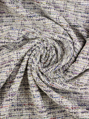 Load image into Gallery viewer, Purple Tweed Boucle Jacquard Knit