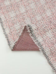 Load image into Gallery viewer, Cherry Blossom/White Tweed Boucle Jacquard Knit