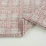 Load image into Gallery viewer, Cherry Blossom/White Tweed Boucle Jacquard Knit
