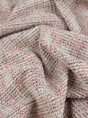 Load image into Gallery viewer, Cherry Blossom/White Tweed Boucle Jacquard Knit