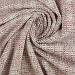 Load image into Gallery viewer, Cherry Blossom/White Tweed Boucle Jacquard Knit
