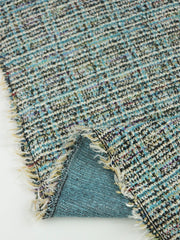 Load image into Gallery viewer, Blue/Black Tweed Boucle Jacquard Knit