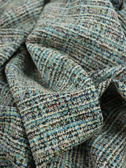 Load image into Gallery viewer, Blue/Black Tweed Boucle Jacquard Knit