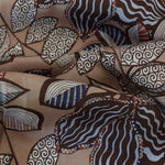 Load image into Gallery viewer, Groovy Foliage on Latte Viscose Satin
