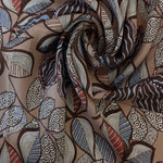 Load image into Gallery viewer, Groovy Foliage on Latte Viscose Satin
