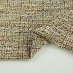 Load image into Gallery viewer, Camel/Ivory Tweed Boucle Jacquard Knit
