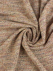 Load image into Gallery viewer, Peach/Ivory Tweed Boucle Jacquard Knit
