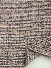 Load image into Gallery viewer, Pink/Black Tweed Boucle Jacquard Knit