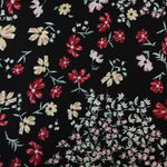 Load image into Gallery viewer, Lydia Floral on Black Viscose Satin
