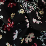 Load image into Gallery viewer, Lydia Floral on Black Viscose Satin
