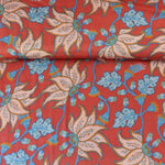 Load image into Gallery viewer, Clara Floral on Coral Viscose Satin
