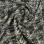 Load image into Gallery viewer, Black Tweed Boucle Jacquard Knit W/ Mini Sequins
