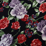 Load image into Gallery viewer, Monica Floral on Black Viscose Satin
