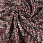 Load image into Gallery viewer, Red/Black Tweed Boucle Jacquard Knit
