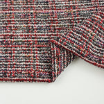 Load image into Gallery viewer, Red/Black Tweed Boucle Jacquard Knit
