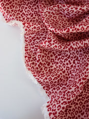Load image into Gallery viewer, Mini Leopard on Rose Viscose Satin
