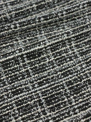 Load image into Gallery viewer, Black/Ivory Tweed Boucle Jacquard Knit