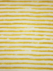 Load image into Gallery viewer, Golden Yellow &amp; White Brushed Stripe 100% Linen Knit | Made in Italy