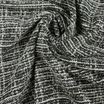Load image into Gallery viewer, Black/Ivory Tweed Boucle Jacquard Knit
