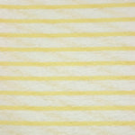 Load image into Gallery viewer, 1/4" Butter Yellow &amp; 5/8" White Yarn Dyed Stripe 100% Linen Knit | Made in Italy

