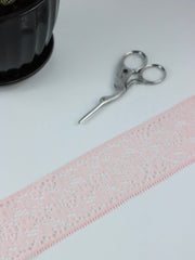 Load image into Gallery viewer, Millennial Pink 2&quot; Wide Stretch Lace
