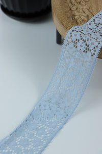 Blue Alloy 2" Wide Stretch Lace