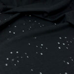 Load image into Gallery viewer, Black Distressed Eyelet Poly/Cotton Jersey
