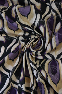 Libbie (Purple) Spun Poly Jersey