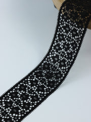 Load image into Gallery viewer, Black 2&quot; Wide Stretch Lace
