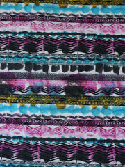 Load image into Gallery viewer, Watercolor Geometric Abstract Stripe Spun Poly Jersey
