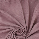 Load image into Gallery viewer, Dusty Pink Distressed Eyelet Poly/Cotton Jersey
