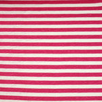 Load image into Gallery viewer, Raspberry &amp; White 3/8" Printed Stripe 100% Linen Knit | Made in Italy
