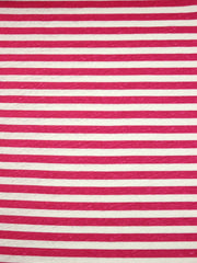 Load image into Gallery viewer, Raspberry &amp; White 3/8&quot; Printed Stripe 100% Linen Knit | Made in Italy
