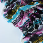 Load image into Gallery viewer, Watercolor Geometric Abstract Stripe Spun Poly Jersey
