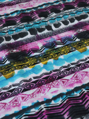 Load image into Gallery viewer, Watercolor Geometric Abstract Stripe Spun Poly Jersey
