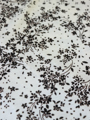 Load image into Gallery viewer, Dark Espresso Floral on Ivory Rayon Jersey