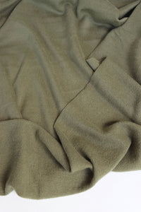 1YD PRECUT; Peat Moss Versailles Brushed Hacci Sweater Knit