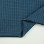 Load image into Gallery viewer, Navy Teal Honeycomb Active Nylon Spandex | Designer Deadstock
