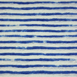 Load image into Gallery viewer, Royal &amp; White Brushed Stripe 100% Linen Knit | Made in Italy
