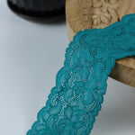 Load image into Gallery viewer, Teal 2.25" Wide Stretch Lace
