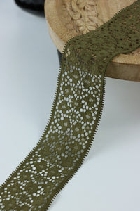 Olive 2" Wide Stretch Lace